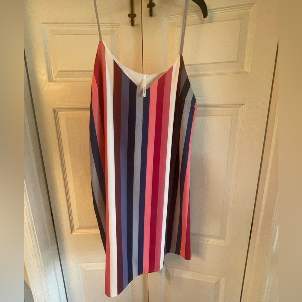 My Story slip dress..Sherbet stripes, lined.  Large